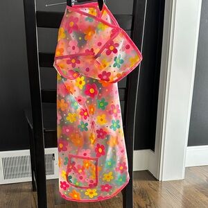Cupcakes & Cashmere Floral Dog Raincoat - Pink and Yellow